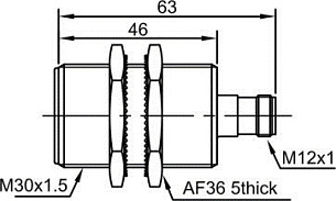 LANBAO LR30XBF10DPOW-E2 Датчик индуктивный М30, заподлицо, Sn 10мм, PNP, NO, разъем М12