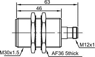 LANBAO LR30XBF10DPOW-E2 Датчик индуктивный М30, заподлицо, Sn 10мм, PNP, NO, разъем М12