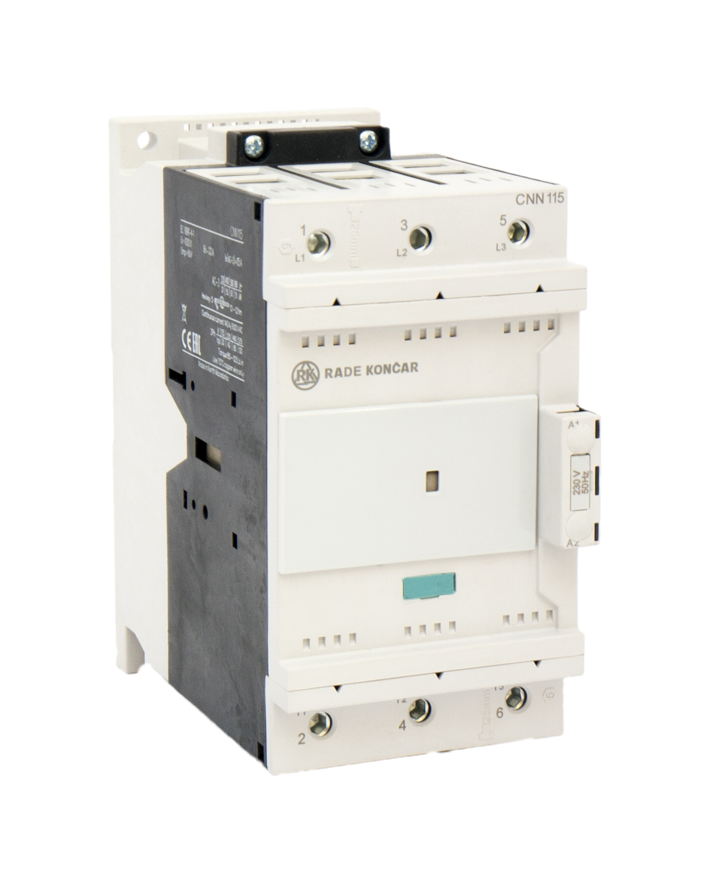 Контактор CNN 115 00 230V 50Hz 3P, 115A/(130A по AC-1), 55kW(400VAC), 220/230VAC