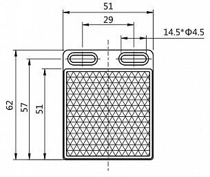 LANBAO TD-08 рефлектор 51х62мм