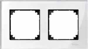 MERTEN M-Elegance РАМКА стеклянная 2 поста, БРИЛЛИАНТ, SM