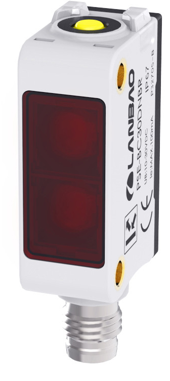 LANBAO PSE-PM3DNBR-E3 оптический датчик 32,5x20x12мм NPN NO/NC Sn=3м (R-тип) разъем M8