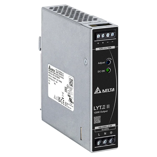 Блок питания импульсный Lyte II, 120W, 10А, 90_264VAC / 12VDC, DIN35, винт.клеммы, ал.корпус