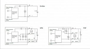 LANBAO PSR-TM20DNB оптический датчик 20м, NPN NO/NC, кабель 2м, приемник