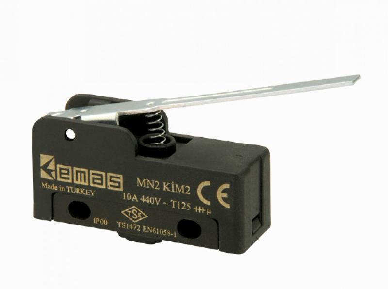 Мини-выключатель, привод рычаг 64мм (1ПК), пластиковый корпус (250В AC, 10А) MN2KIM2