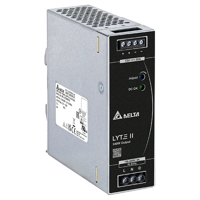Блок питания импульсный Lyte II, 240W, 20А, 90_264VAC / 12VDC, DIN35, винт.клеммы, ал.корпус