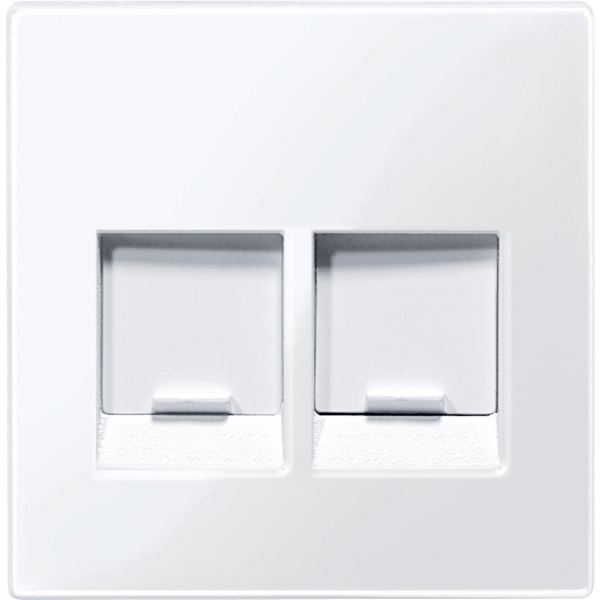 MERTEN ЦЕНТР.ПЛАТА д/модульных штепсельных разъемов 2поста, АКТИВНЫЙ БЕЛЫЙ, SM