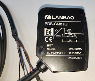 LANBAO PDB-CM8DGR оптический датчик расстояния RS-485 PNP/NPN NO/NC Sn=8м кабель 2м
