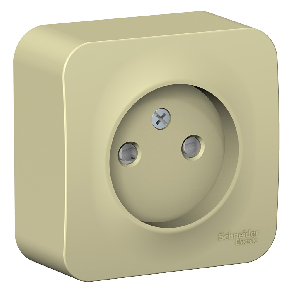 BLANCA О/У РОЗЕТКА без заземления со шторками, ИЗОЛ.ПЛ., 16А, 250В, БЕЖЕВЫЙ