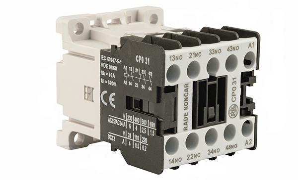 Контактор CP0 31 220/230 V 50Hz, 3NO+1NC, 6A(230VAC)/4A(400VAC) по АС-15, 220/230VAC