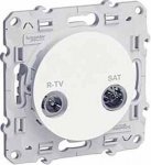 ODACE РОЗЕТКА R-TV/SAT, одиночная, БЕЛЫЙ