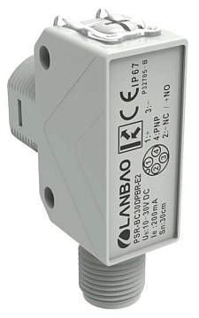 LANBAO PSR-TM20D-E2 оптический датчик 20м, разъем M12, излучатель
