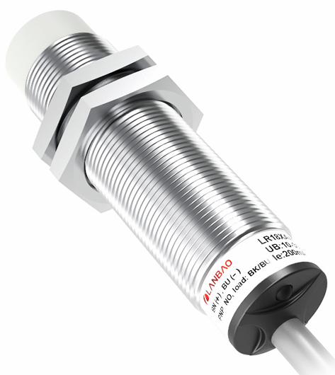 LANBAO LR18XCN20DNOY индуктивный датчик M18х73 мм NPN NO Sn=20мм, кабель 2м