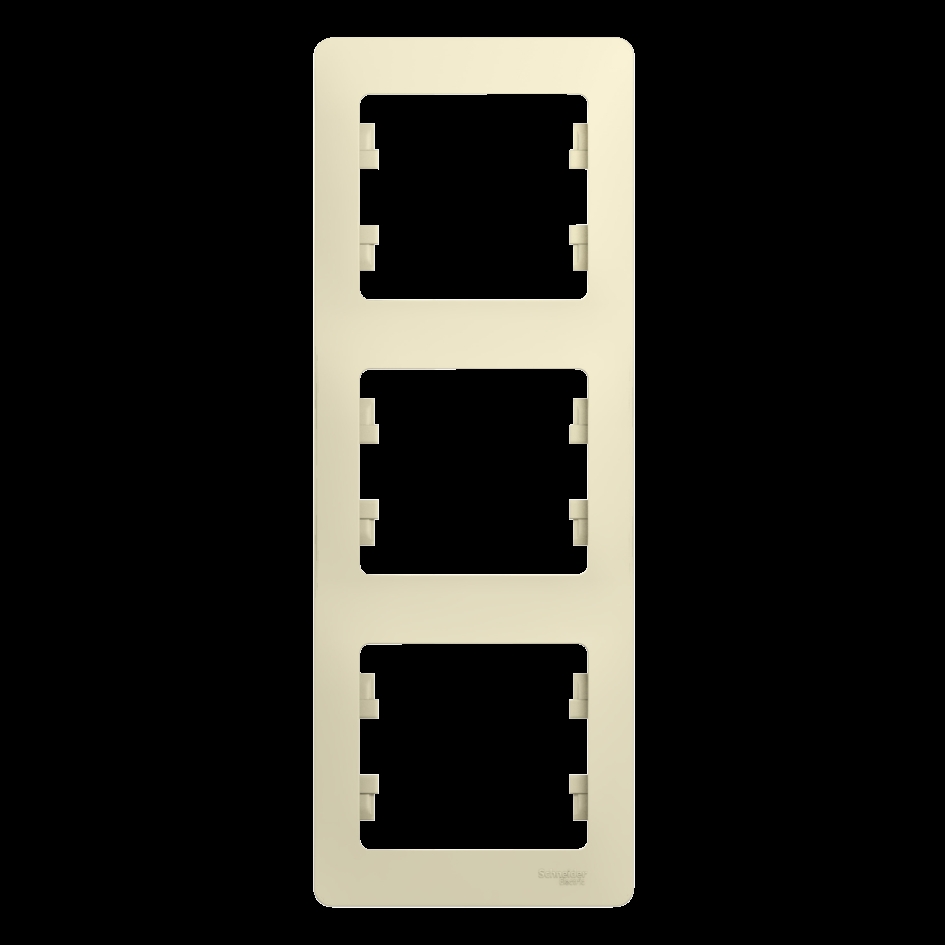 GLOSSA 3-постовая РАМКА, вертикальная, БЕЖЕВЫЙ