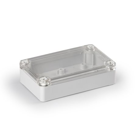 Корпус Cubo S 75 x 125 x 35 мм, 25 мм основание, глухая стенка, прозрачная крышка, ABS, IP 66/67