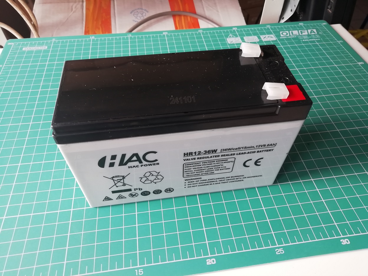 Батарея аккумуляторная HAC HR12-36W, F2, 12V/9Ah, 151х65х94(100) ДхШхВ, 2.5 кг, 8 лет