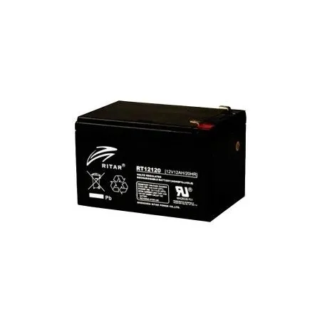 Батарея аккумуляторная Ritar RT12120A, F2, 12V/12Ah, 95(101)x151x98 HxLxW, 3.15kg, 6-8 лет