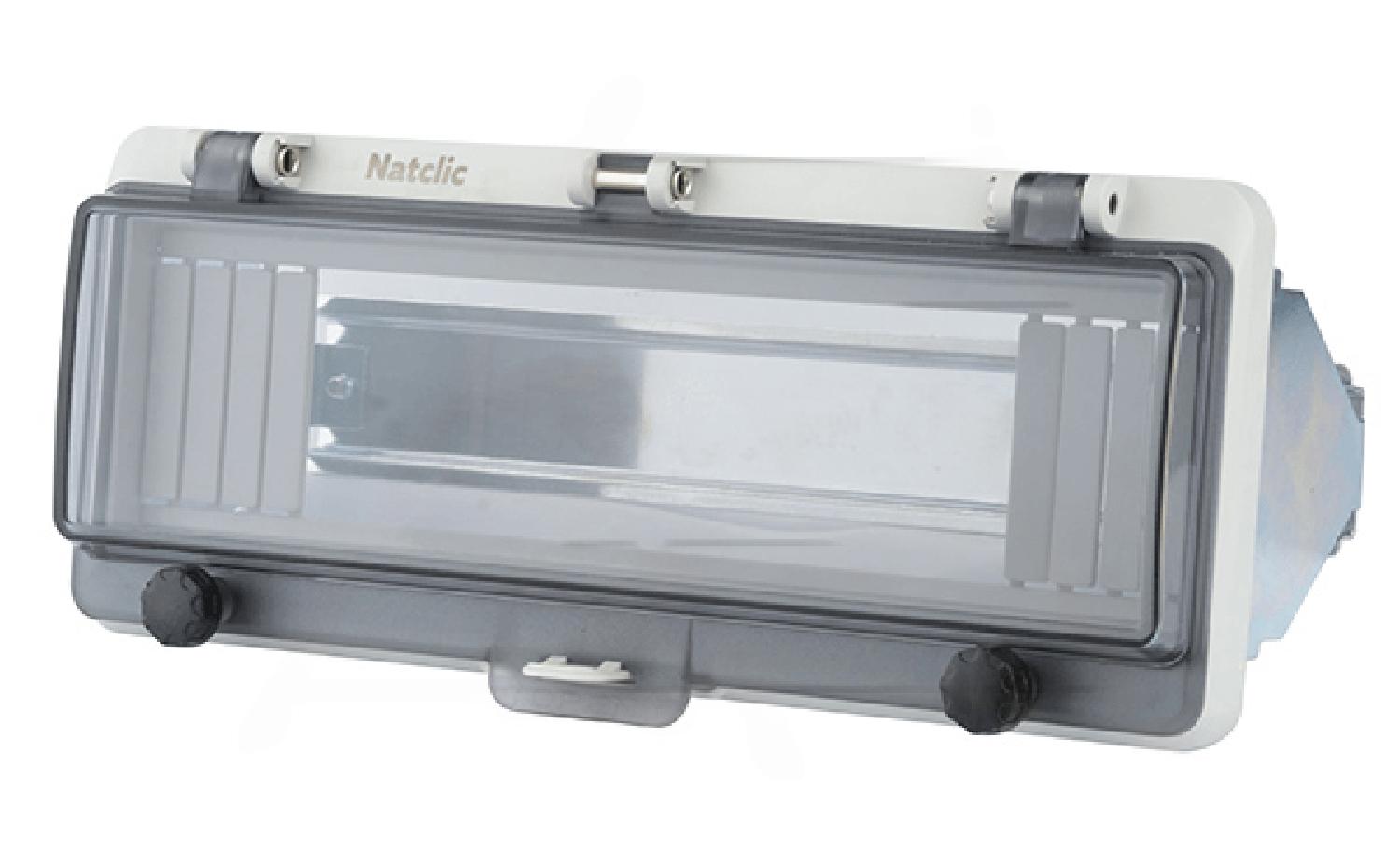 Накладка защитная TPC с прозрачной крышкой на 12 модулей 232?100?28мм с дин-рейкой и кроншт. в комплекте, IP66