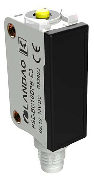 LANBAO PSE-BC100DNB-E3 оптический датчик 32,5x20x12мм NPN NO/NC Sn=1м (D-тип) разъем M8