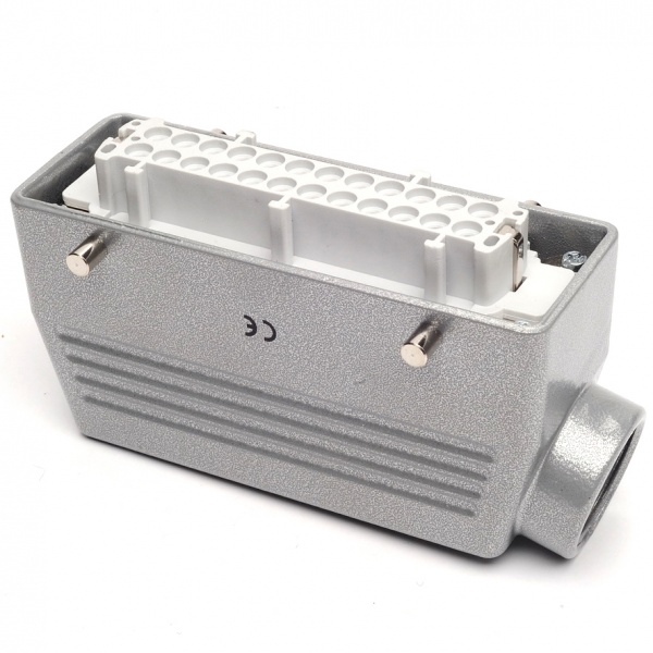 Кожух с гнездом металлический, 24 полюса, 16A, боковой ввод (PG 21), IP65 EBM24PU10
