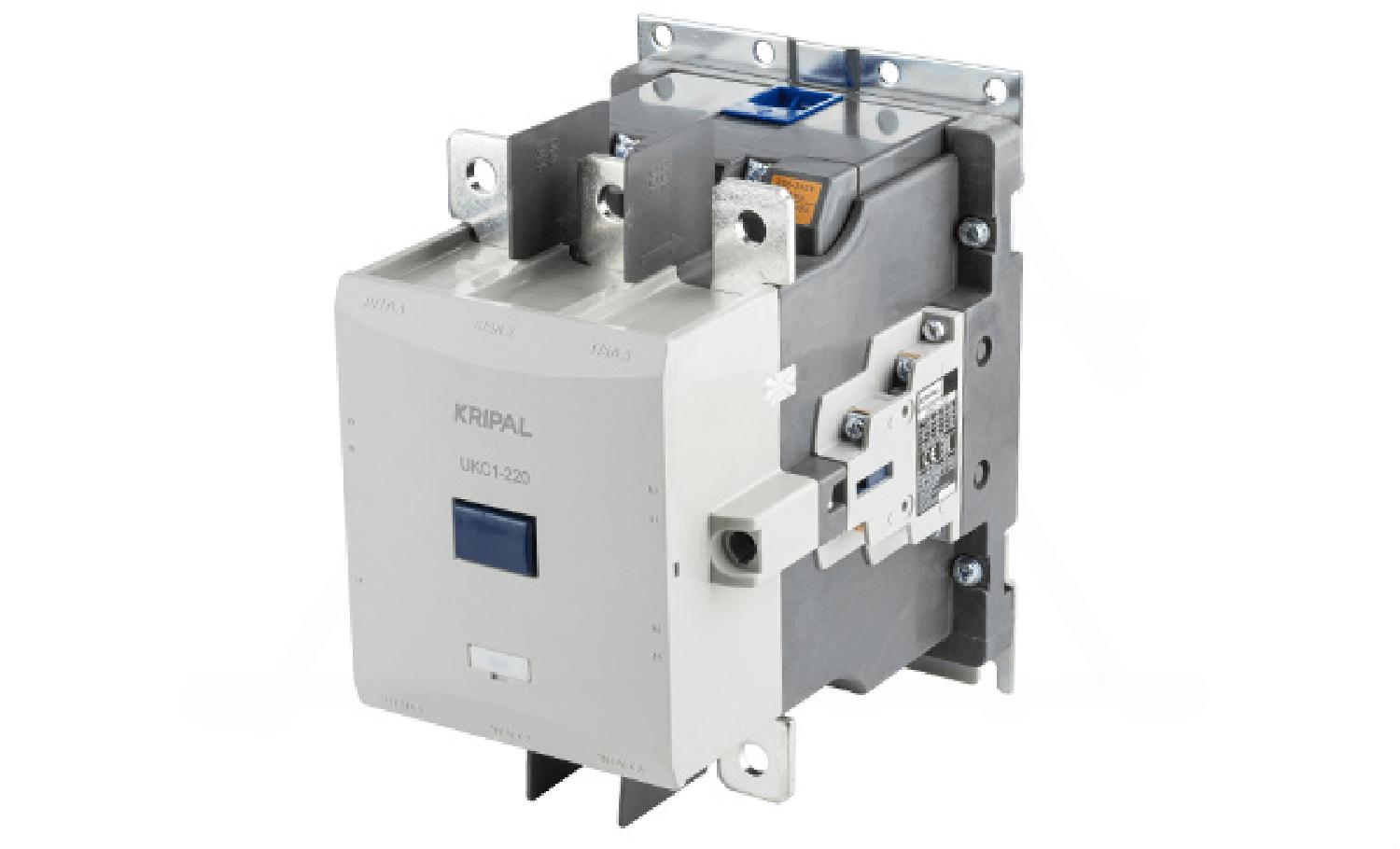 Контактор UKC1-220-22-400AC, 3P, 250A(AC-3), 260A(AC-1), 132kW(400VAC), Uк=380-450VAC, 2NO+2NC