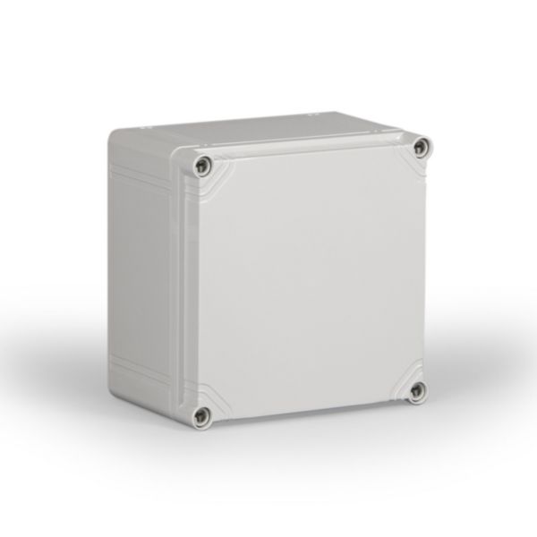 Cubo O 200 x 200 x 132 мм, глухая стенка, серая крышка, ABS, IP 66/67