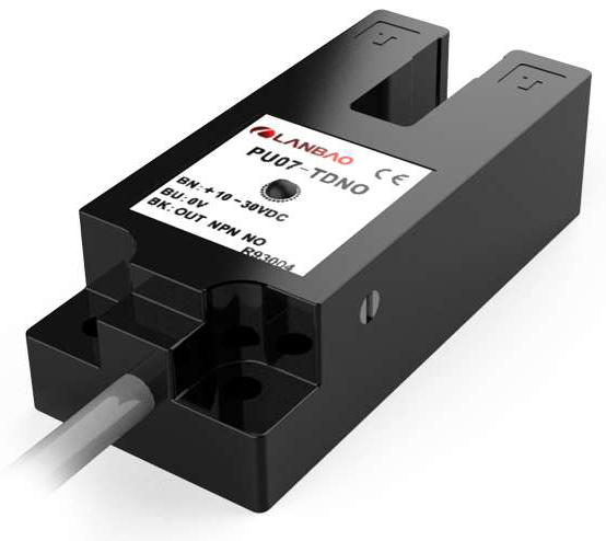 LANBAO PU07-TDPO Щелевой датчик 7мм PNP NO кабель 2м