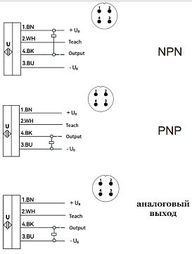 LANBAO UR18-CC50DU10-E2 Датчик ультразвуковой, 40-500 мм,выход 0...10В, разъем М12