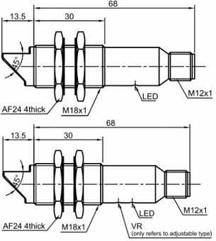 Оптический датчик LANBAO PR18G-BC10DPR-E2
