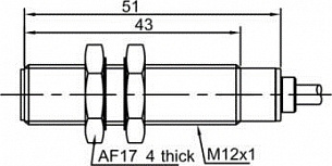 LANBAO LR12XBF02DPOW индуктивный датчик M12x63мм PNP NO Sn=2мм -25...+120 каьель 2м