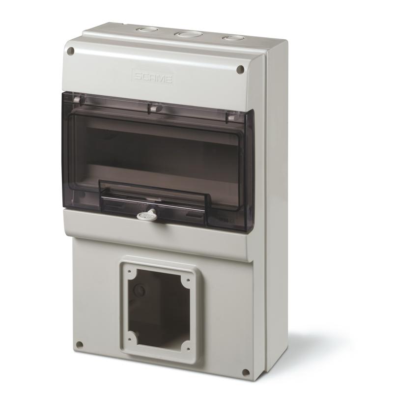 Щит комбинированный навесной M400, 12M + 1x 100x110, 256x400x140mm, IP66, серия DOMINO