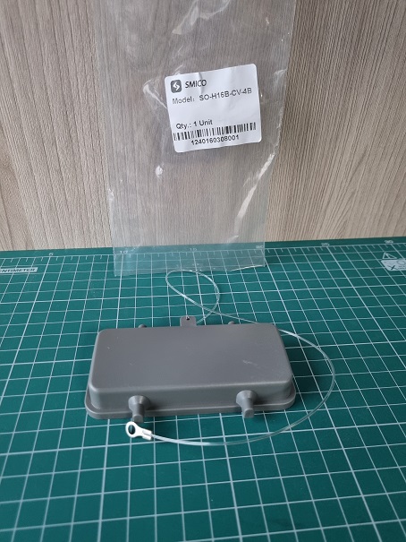 Крышка защитная приборного корпуса разъема, размер H16B, пластик, RAL 7037