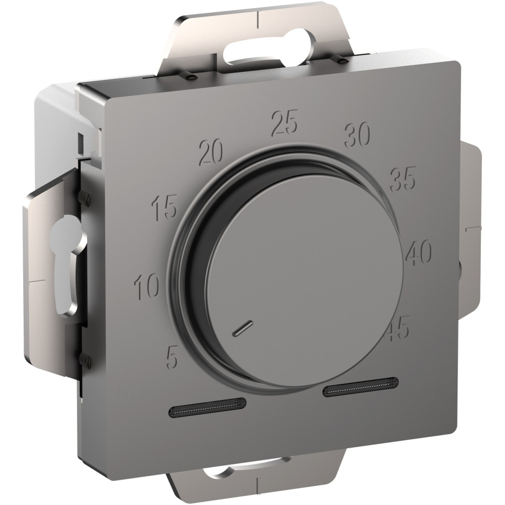 ATLASDESIGN ТЕРМОСТАТ электронный для теплого пола с датчиком, 10A, механизм, СТАЛЬ