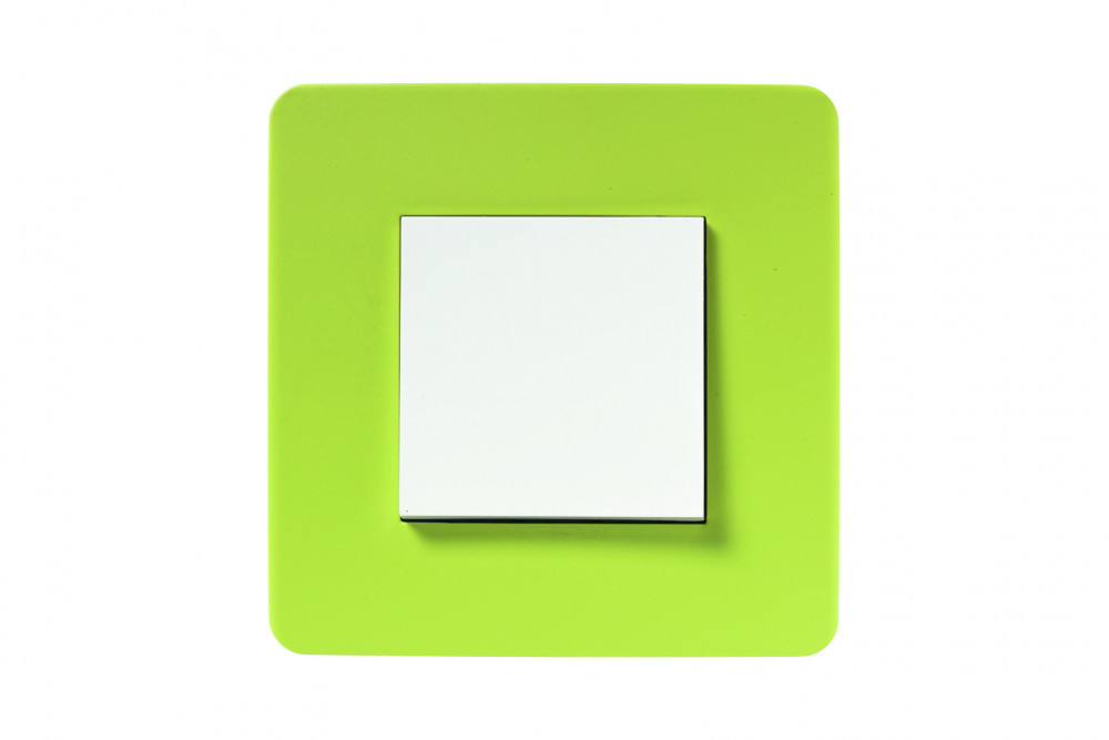 UNICA STUDIO рамка 1-постовая, ЗЕЛЕНОЕ ЯБЛОКО/белый