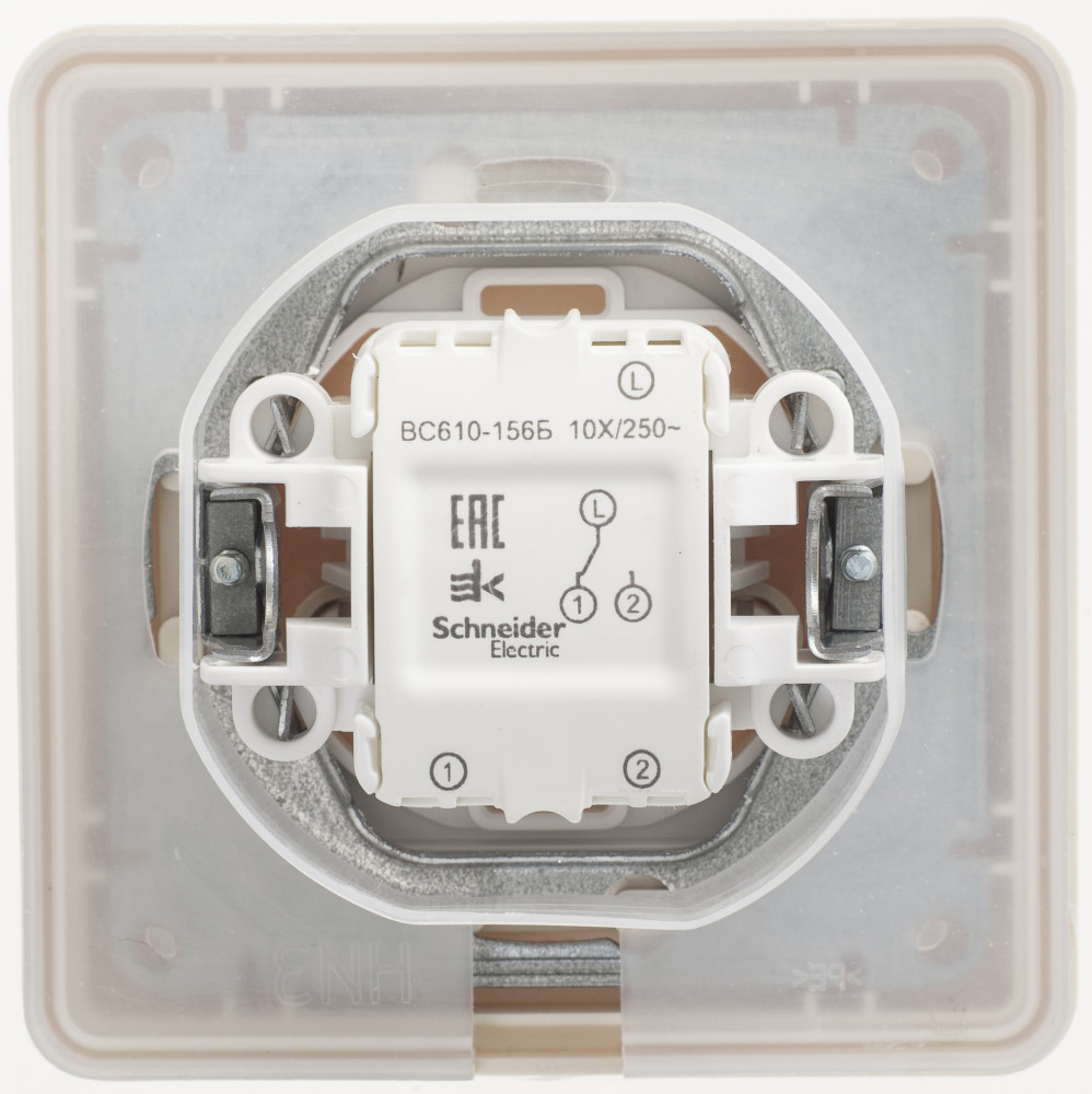 W59 1-клавишный ПЕРЕКЛЮЧАТЕЛЬ, сх.6, 10АХ, в сборе, СЛОНОВАЯ КОСТЬ