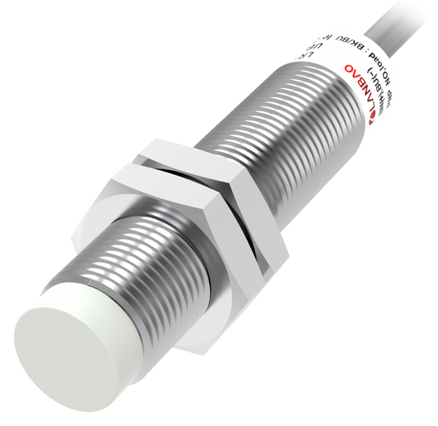 LANBAO LR12XBN04DPR Индуктивный датчик М12, 4мм, PNP NO+NC, кабель 2м