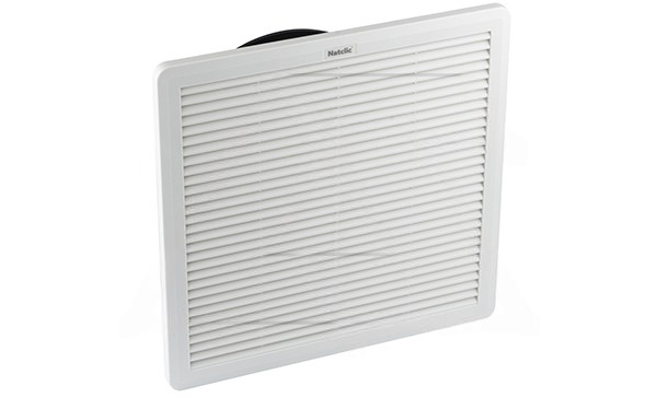 Вентилятор с фильтром SFF сдвижной 48Вт, 550м3/ч, 230VAC, габариты 320x320x145мм, вырез 291x291мм, IP54, RAL7035