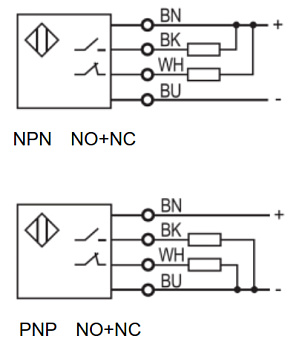 LANBAO LR12XCF04DNRY-D индуктивный датчик NPN NO+NC Sn=4мм клеммы