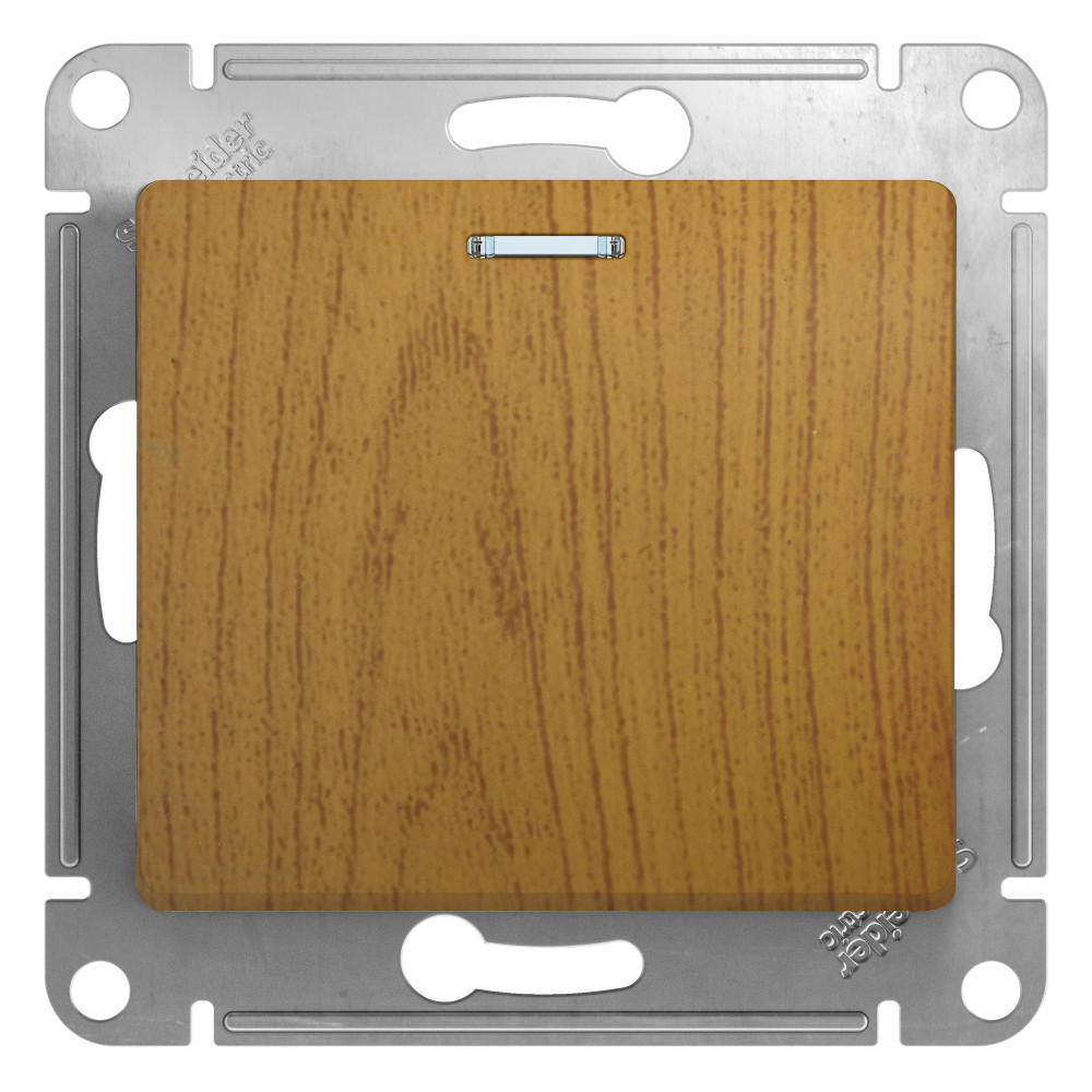 GLOSSA 1-клавишный ВЫКЛЮЧАТЕЛЬ с подсветкой, сх.1а, 10АХ, механизм, ДУБ