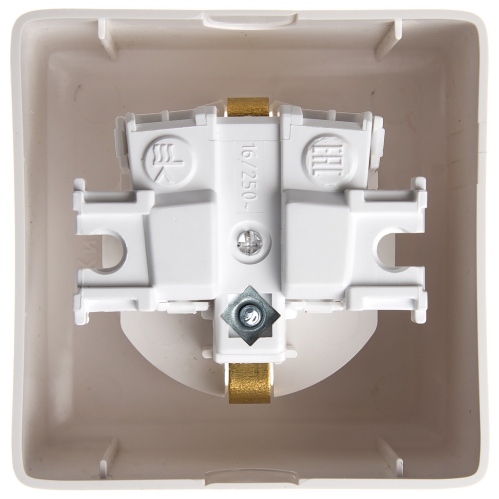 ХИТ О/У РОЗЕТКА с заземлением со шторками, 16А, 250В, БЕЛЫЙ