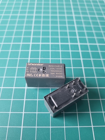 Реле R2G1CH012, 1CO, 16A(250VAC/30VDC), 12VDC,  растр. 5mm, IP50