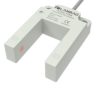 LANBAO PU30S-TDFB Оптический щелевой датчик 30 мм (без регулировки), инфракрасный светодиод, NPN+PNP, NO/NC, 10…30 DC, корпус: ABS, щелевой, кабель 2 м, IP64