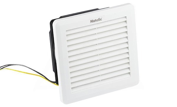 Вентилятор с фильтром SFF сдвижной 26Вт, 200м3/ч, 230VAC, габариты 200x200x110мм, вырез 177x177мм, IP54, RAL7035