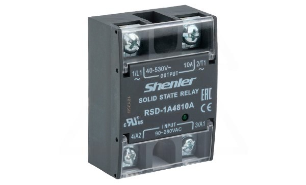 Реле твердотельное RSD-1A4810A, однофазное, 1NO, 10А(40_530VAC), 90_280VAC, W=45mm