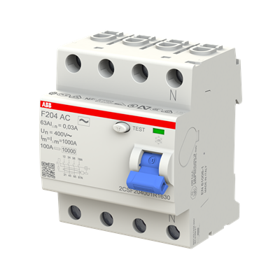 УЗО F204 AC-63/0.03, 4P 63A 30mA Inc=10kA 4M