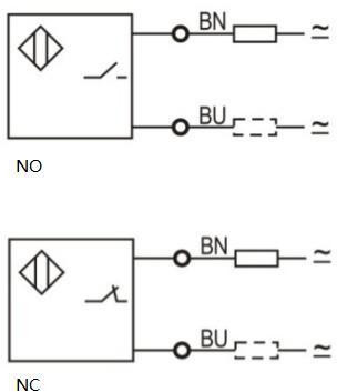 LANBAO LR18XCF08SBCY индуктивный датчик M18х61,8мм 20-250V AC/DС NC Sn=8мм кабель 2м