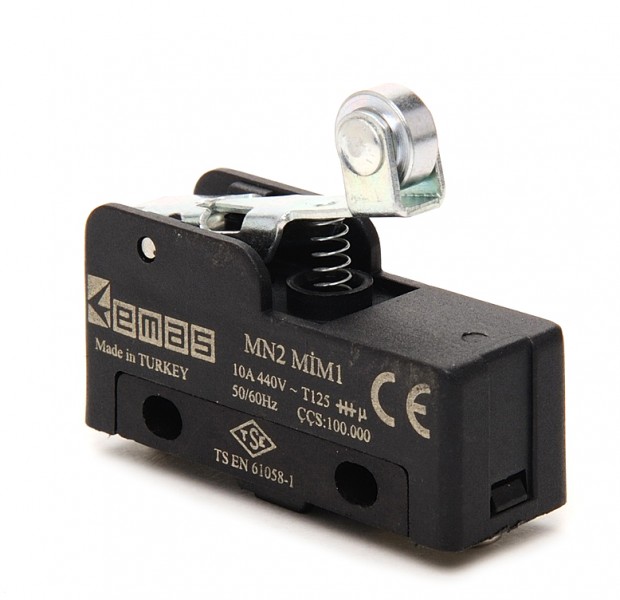 Мини-выключатель, привод роликовый рычаг 28мм (1ПК), пластиковый корпус (250В AC, 10А) MN2MIM1