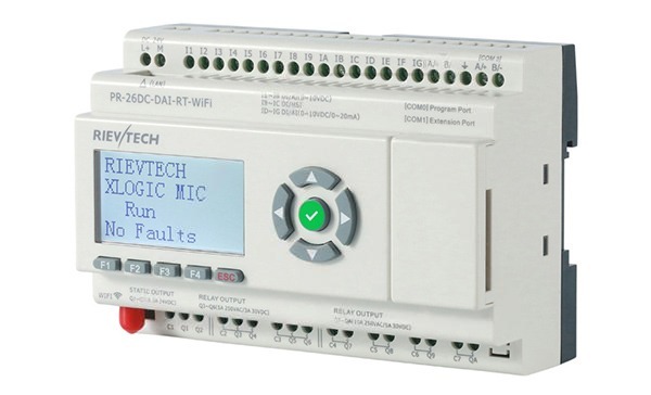 Программируемый логический контроллер PR-26DC-DAI-RT-WIFI, 12_24VDC, 16DI(12AI), 2TO, 8RO, RTC, SD, RS485, Ethernet, Wi-Fi, ЖКИ