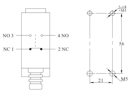 LANBAO LSAR-8167 концевой выключатель NO/NC пружинный рычаг