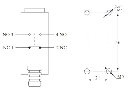 LANBAO LSAR-8167 концевой выключатель NO/NC пружинный рычаг